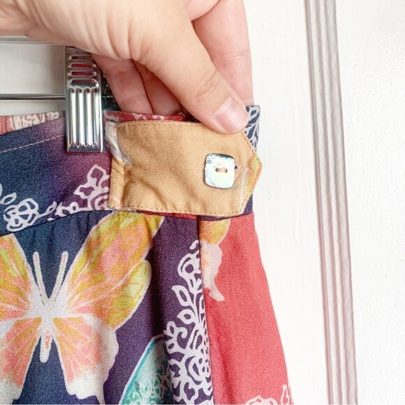 Soft Surroundings Butterfly Jardin D'eau Maxi Skirt Batik Watercolors NEW Large - Picture 8 of 14